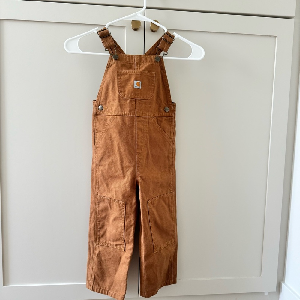 Carhartt bib overalls, size 3t